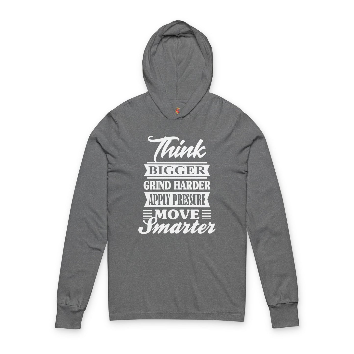 "Think Bigger" Unisex Hooded Long Sleeve Tee