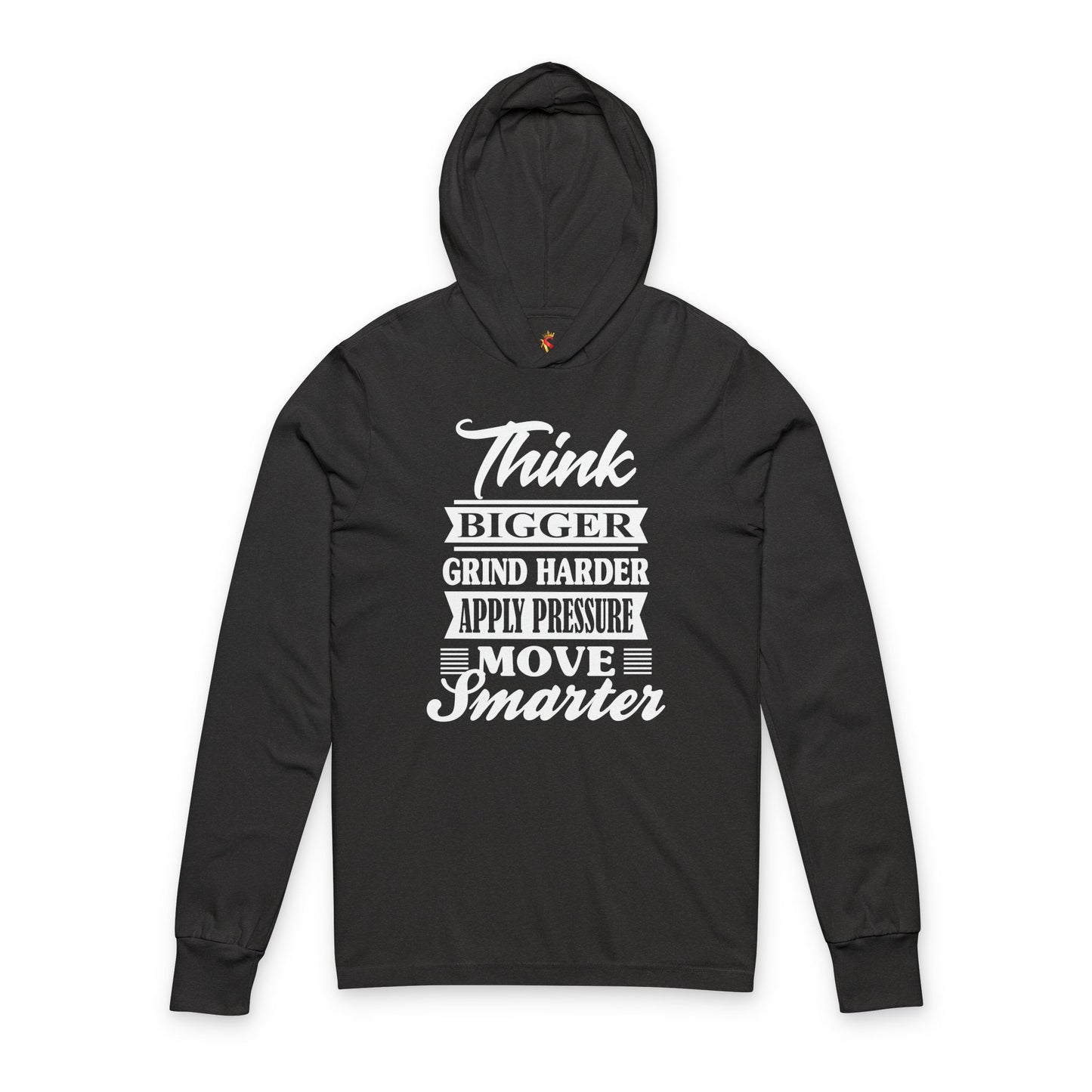 "Think Bigger" Unisex Hooded Long Sleeve Tee
