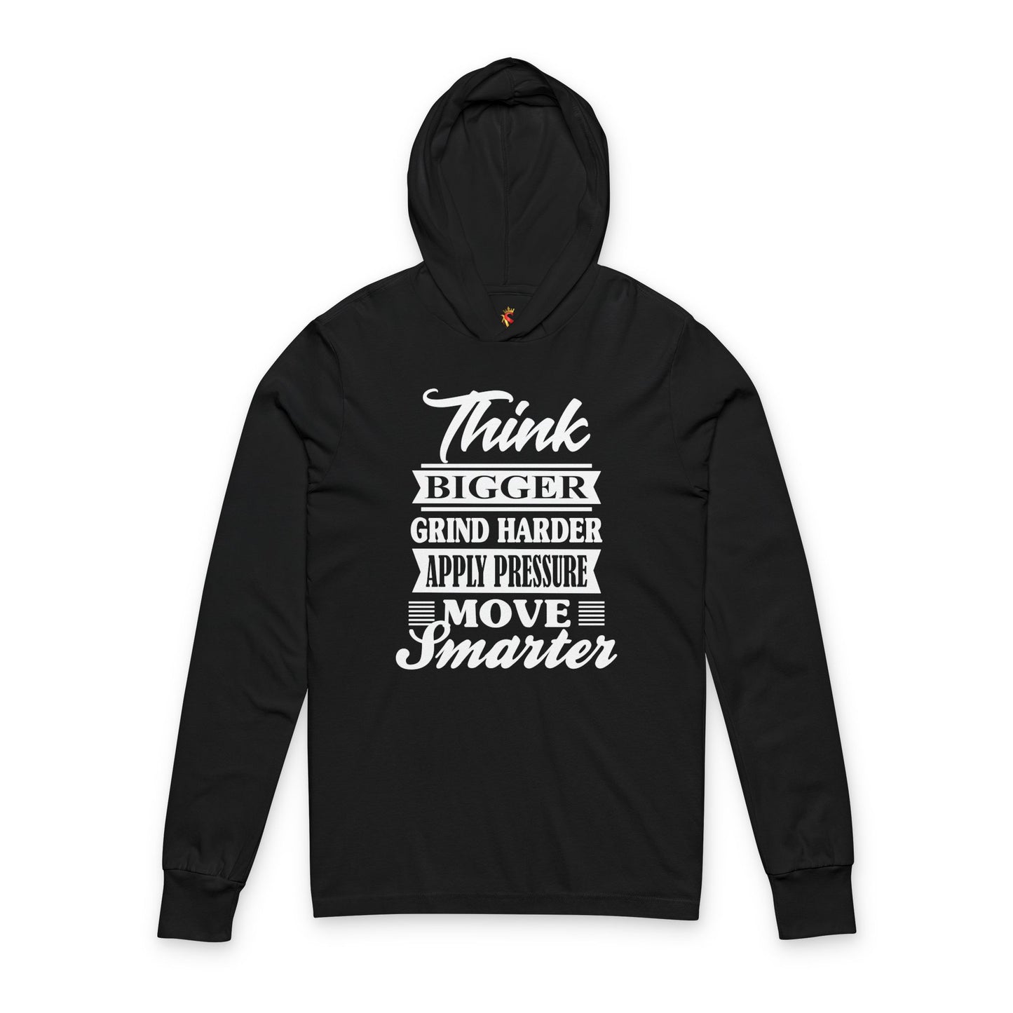 "Think Bigger" Unisex Hooded Long Sleeve Tee