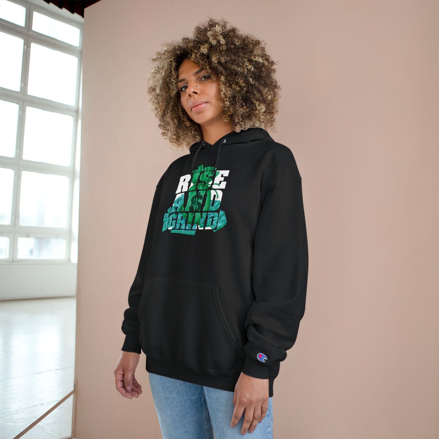 "Rise and Grind" Champion Hoodie