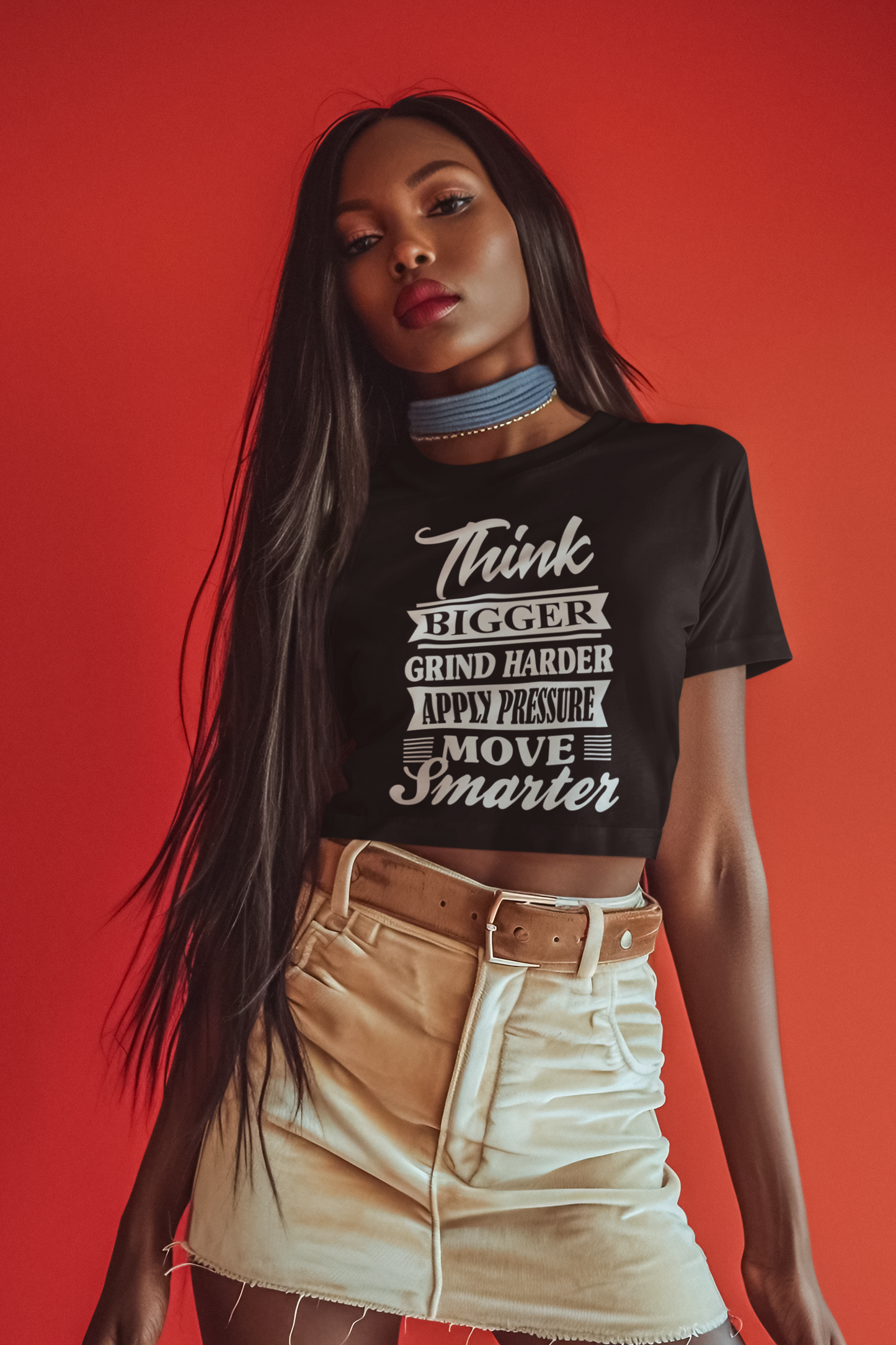 "Think Bigger" Women's Festival Crop Top