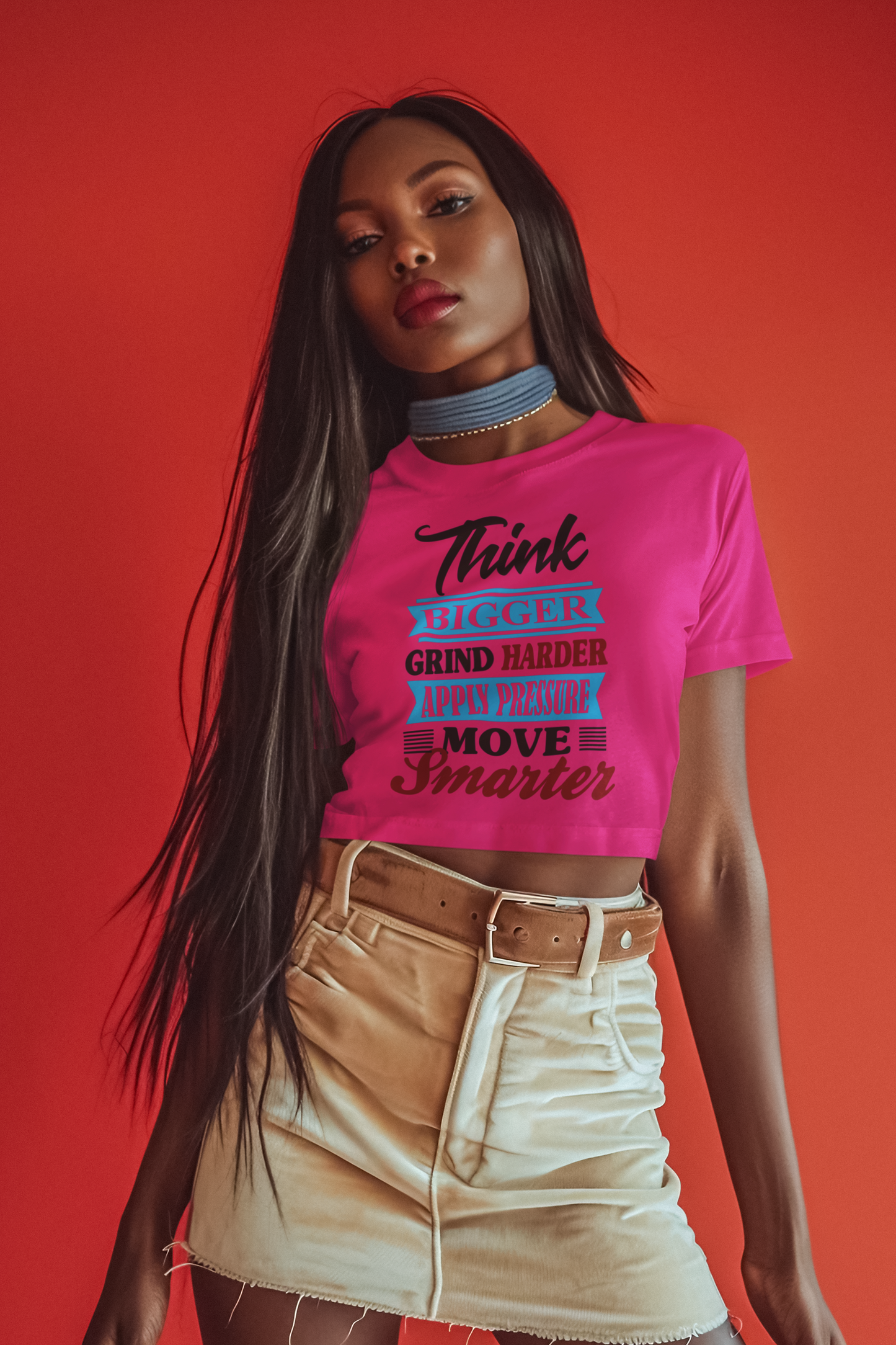 "Think Bigger" Women's Festival Crop Top