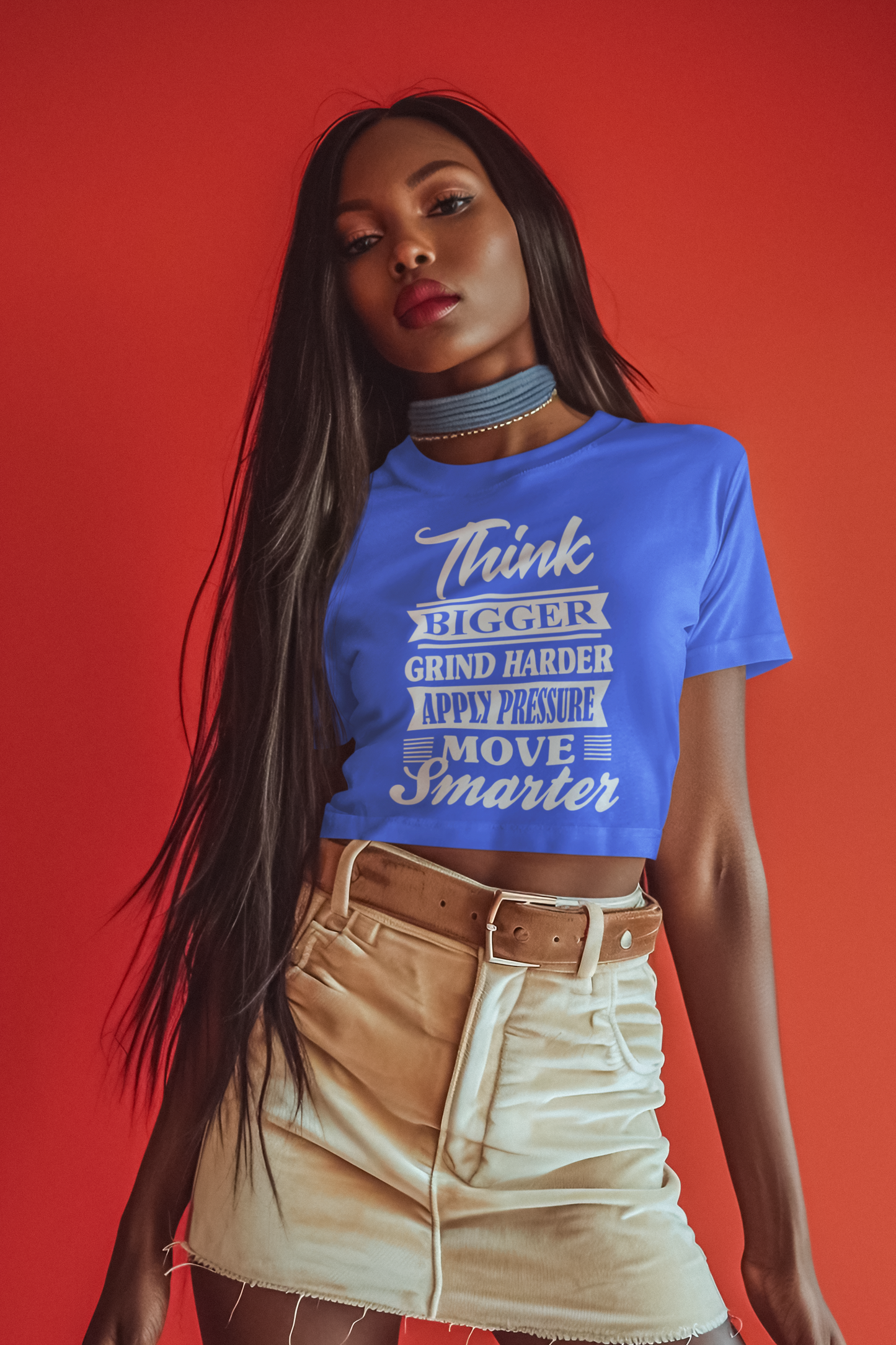 "Think Bigger" Women's Festival Crop Top