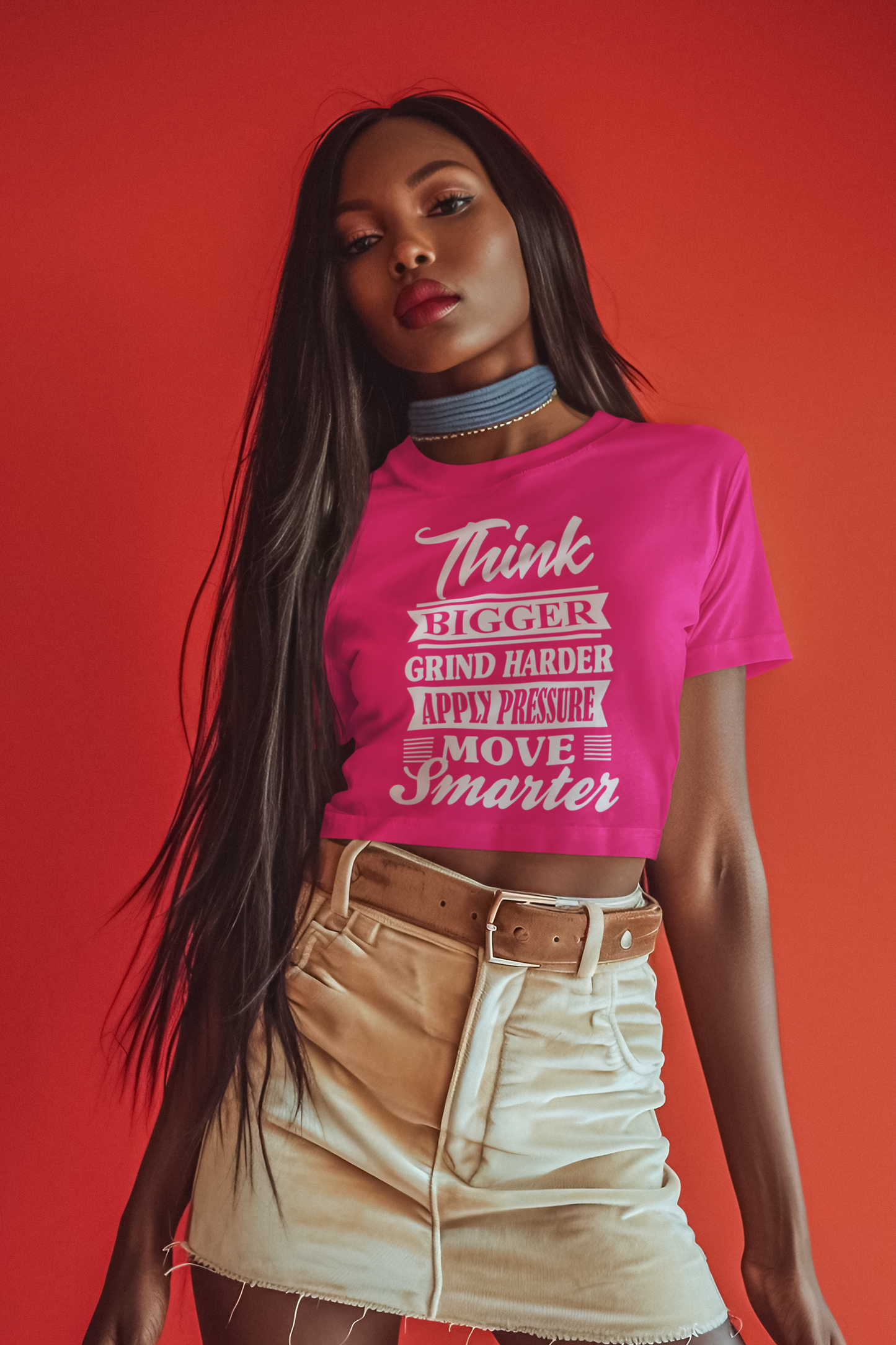 "Think Bigger" Women's Festival Crop Top