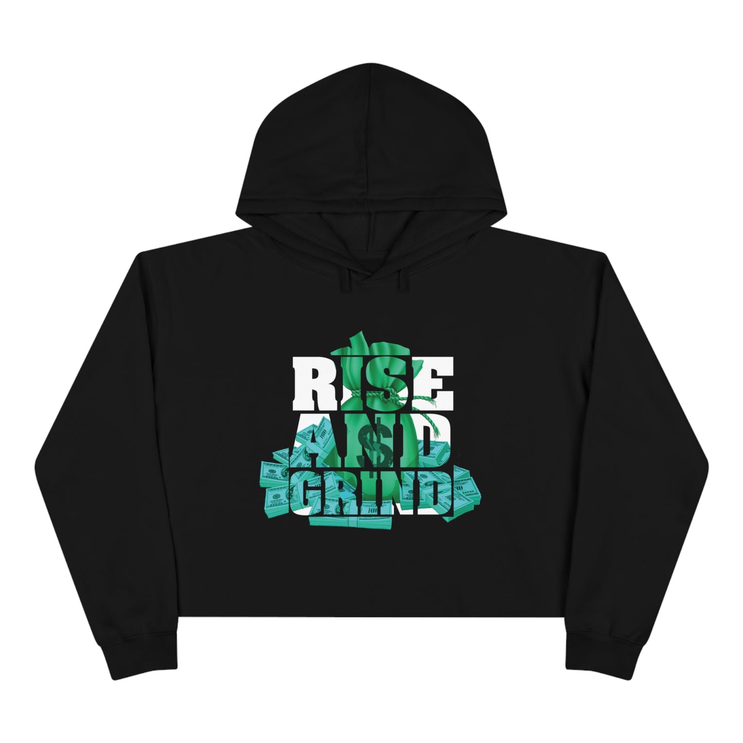 "Rise And Grind" Women's Crop Hoodie