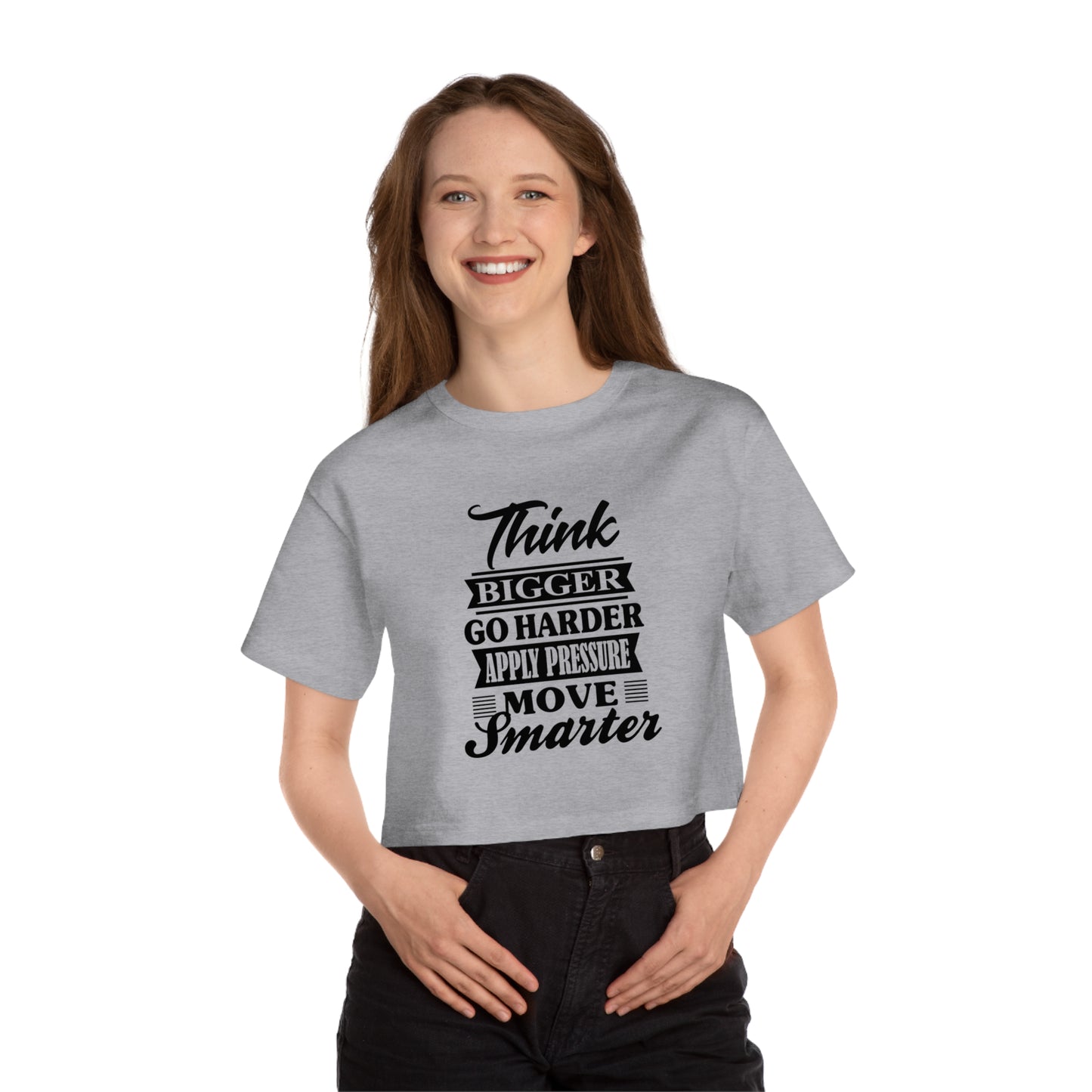 "Think Bigger" Women's Heritage Cropped T-Shirt