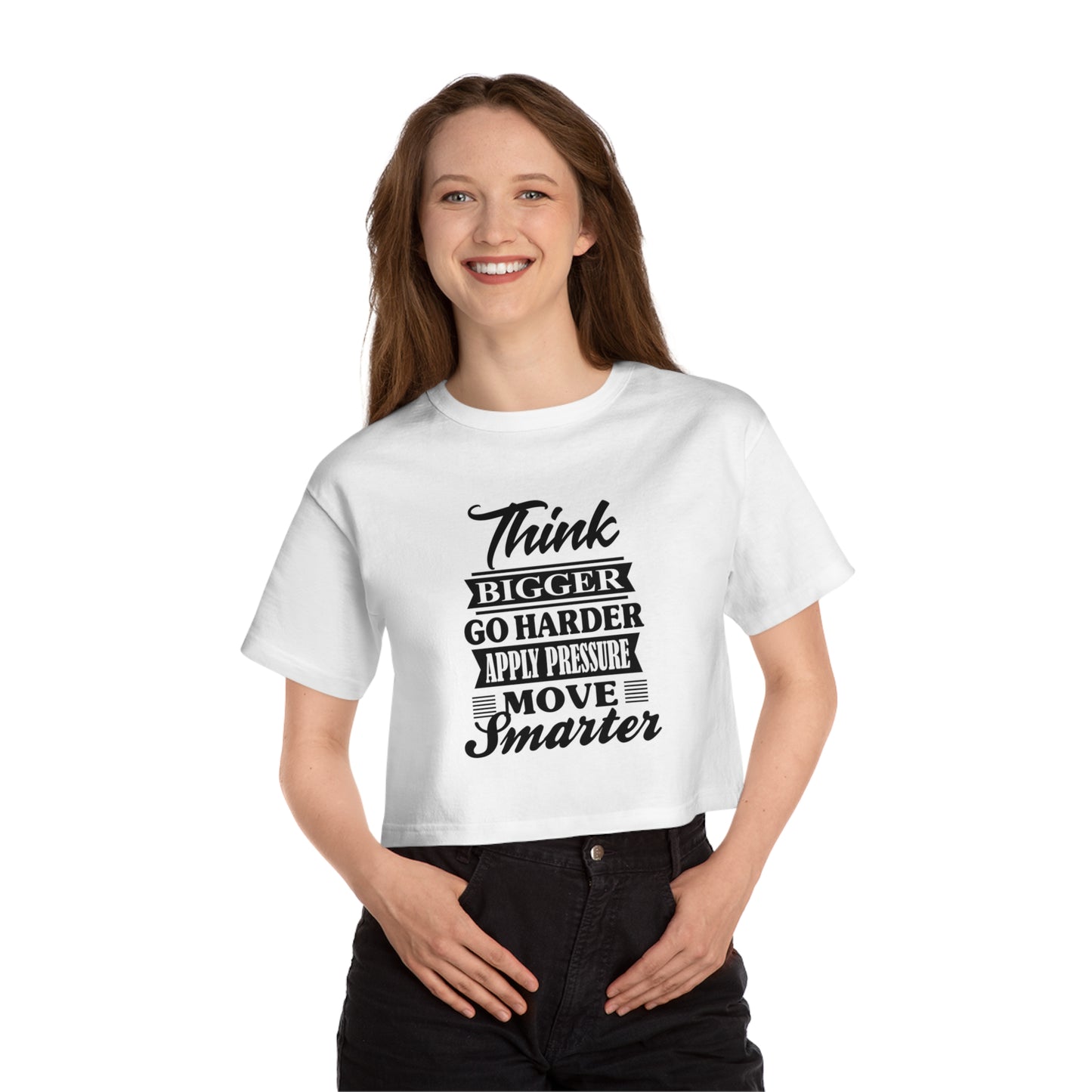 "Think Bigger" Women's Heritage Cropped T-Shirt