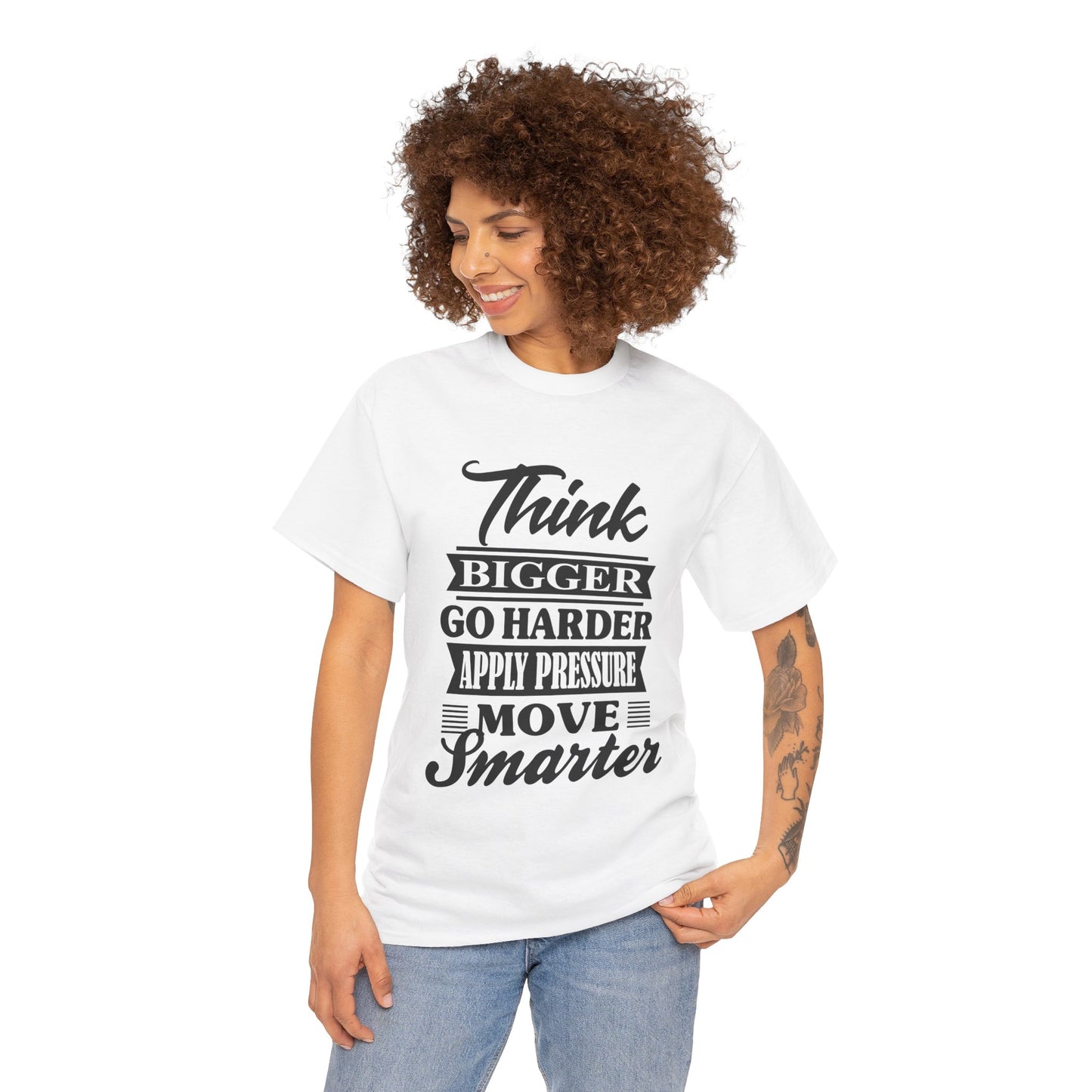 "Think Bigger" Unisex Heavy Cotton Tee