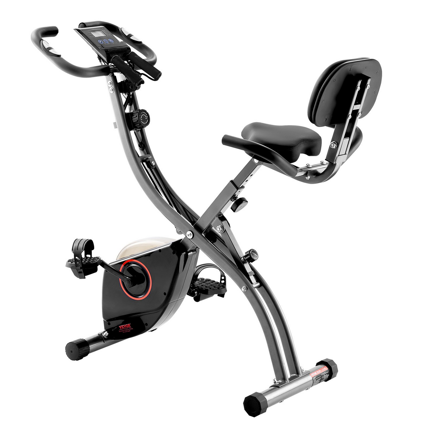 VEVOR Folding Exercise Bike Fitness Stationary Bike Upright Indoor Cycling Bike