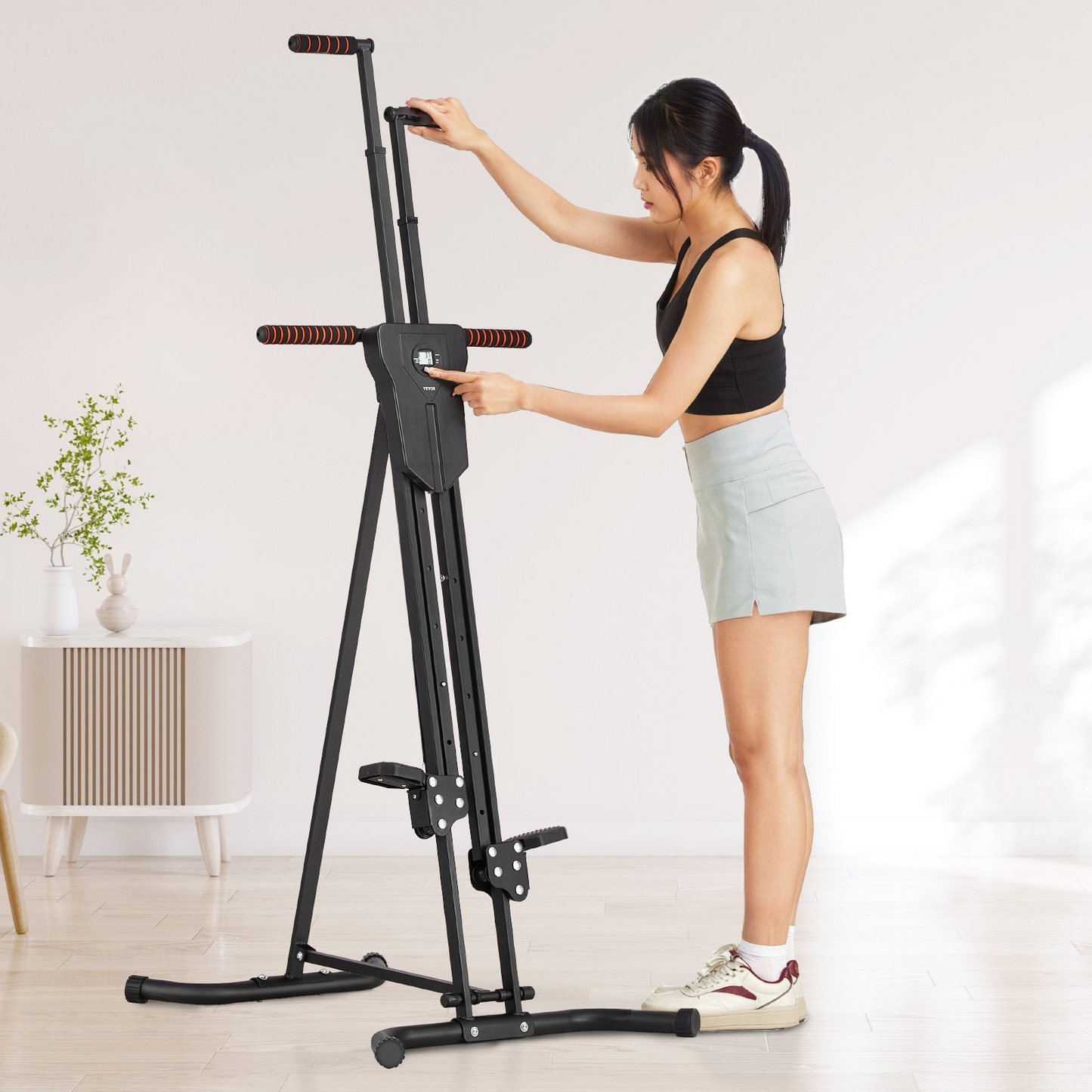 Stair Stepper Vertical Home Gym Cardio Climber Folding Workout Exercise Machine