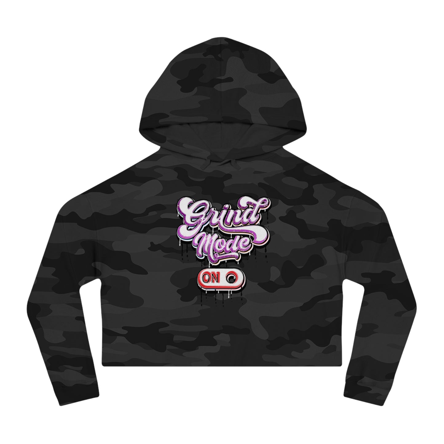 "Grind Mode" Women’s Cropped Hooded Sweatshirt