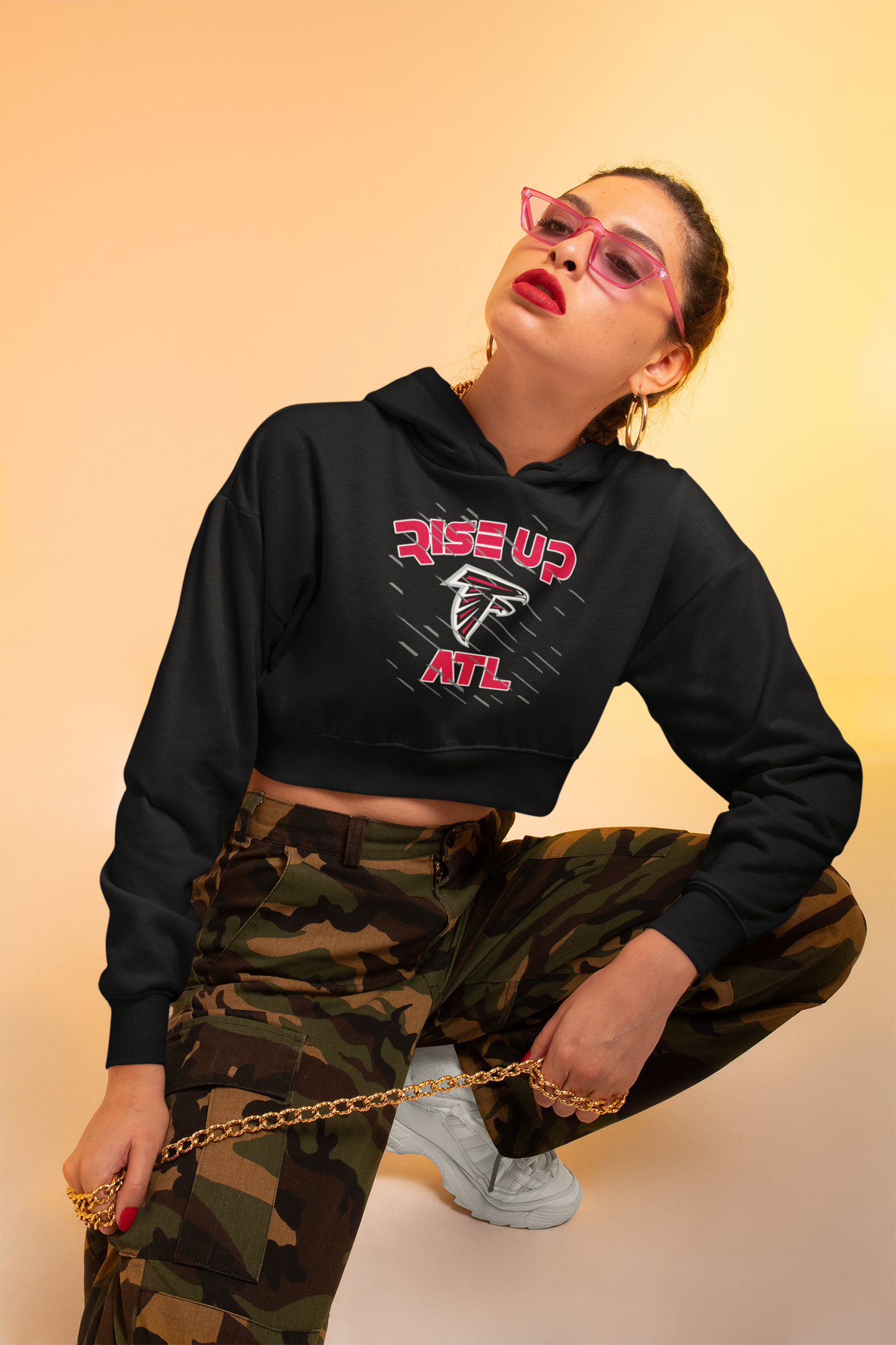 "Rise Up" Women’s Cropped Hooded Sweatshirt