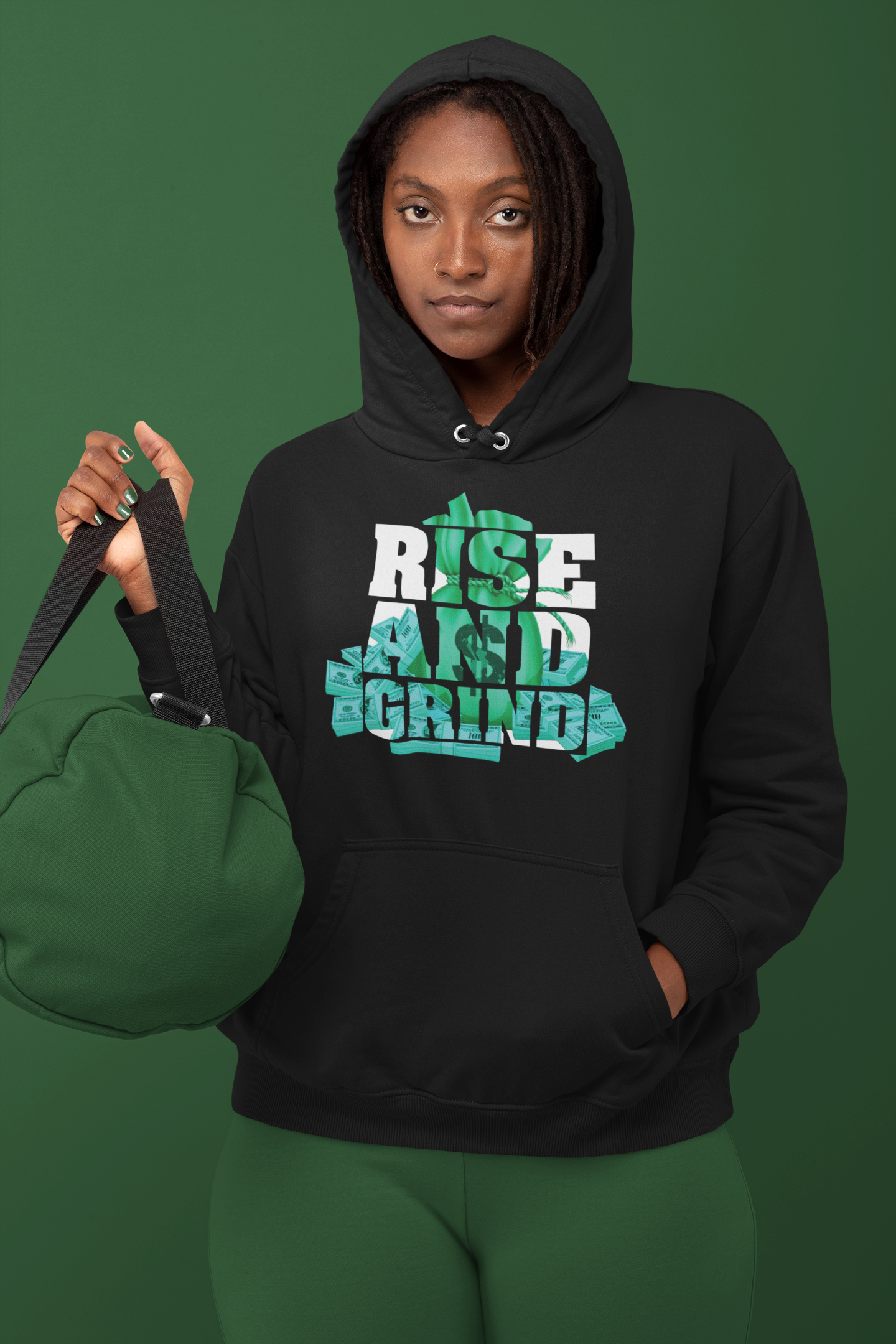 "Rise And Grind" Unisex Hooded Sweatshirt