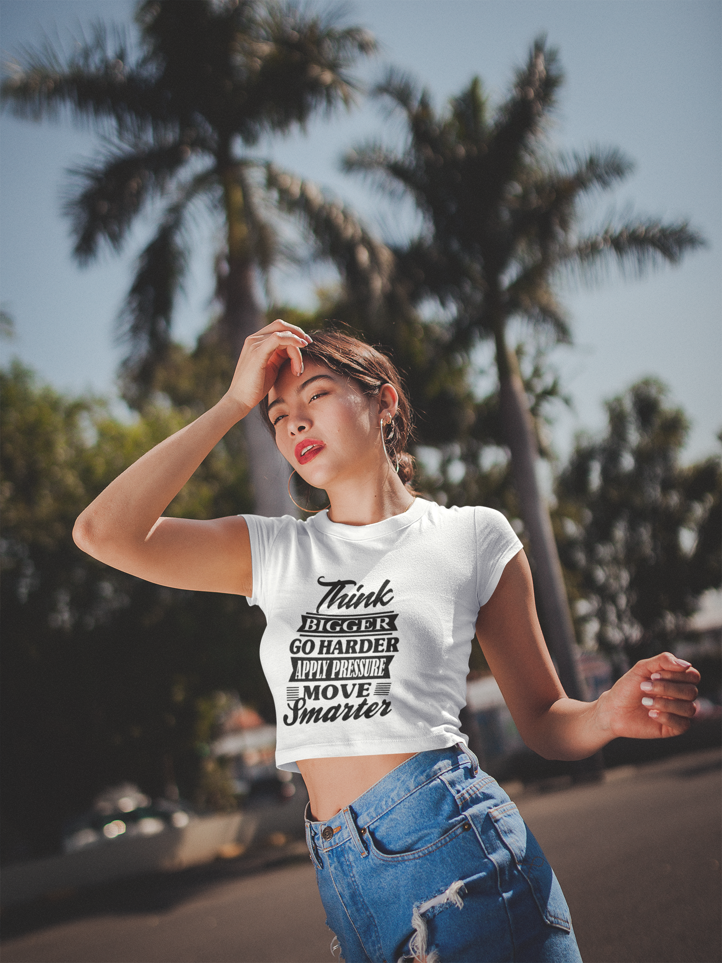 "Think Bigger" Women's Heritage Cropped T-Shirt