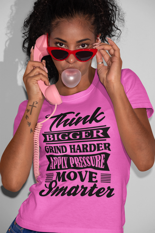 "Think Bigger, Grind Harder" Women's Festival Crop Top